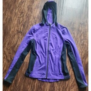 Lauren Ralph Lauren Active Womens Purple Full Zip Hoodie Jacket Petite PS Small